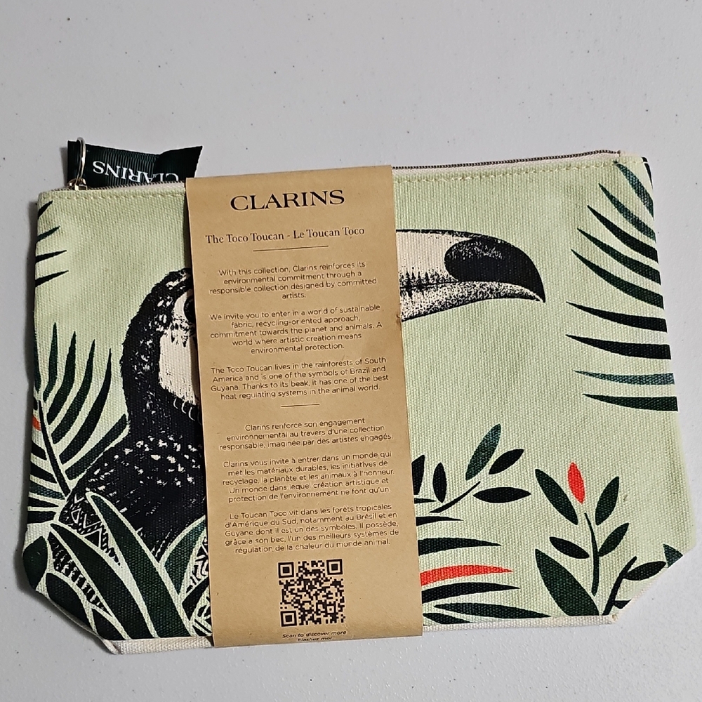 Clarins Toco Toucan Pouch - Green and Black